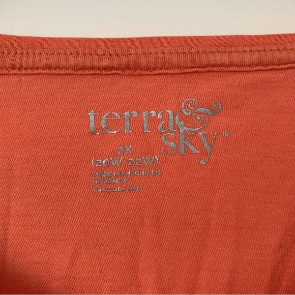 Terra & Sky (Size 2X) Orange Short Sleeve Shirt - Picture 4 of 4